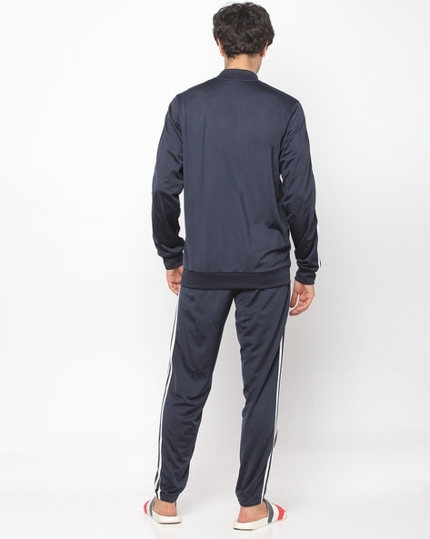 Dark blue best sale adidas tracksuit