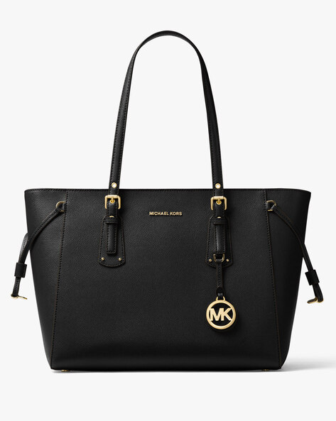 Michael Kors Jet Set Travel Large Chain Female Shoulder Tote Handbag Black  MK Signature  Walmartcom