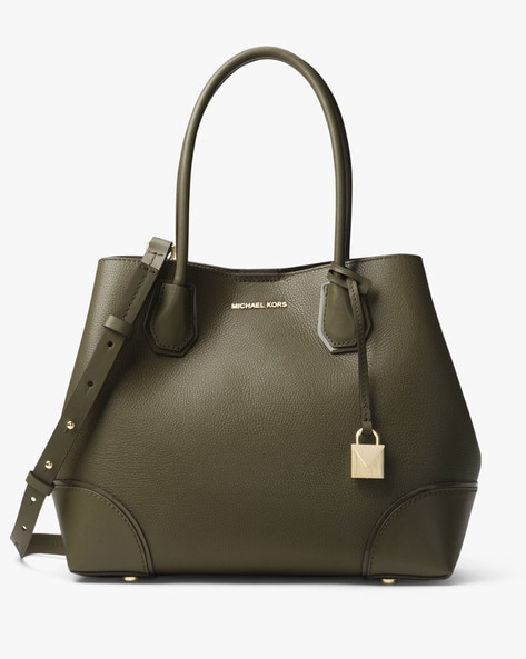 Michael Kors Olive Green Leather Mercer Tote Michael Kors | The Luxury  Closet