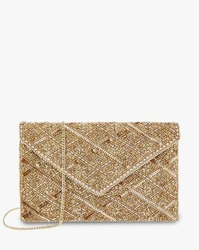 accessorize gold clutch