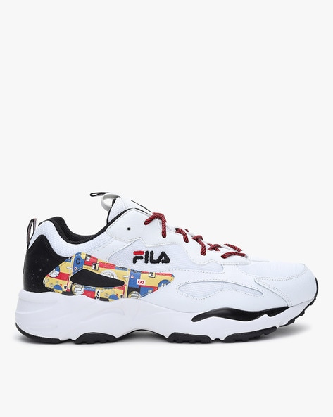 Fila Boys Ray Tracer - Boys' Grade School Running Shoes Black/Blue/White |  MainPlace Mall