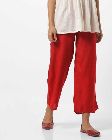 Palazzo Pants with Semi-Elasticated Waist Price in India