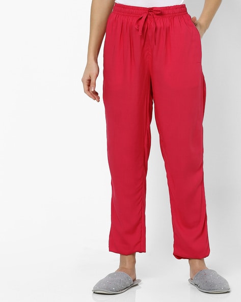 Drawstring Waist & Reflective Trim Lounge Pants