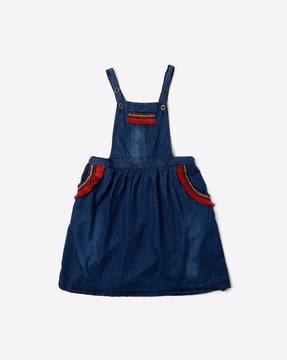 Washed Dungarees with Adjustable shoulder straps