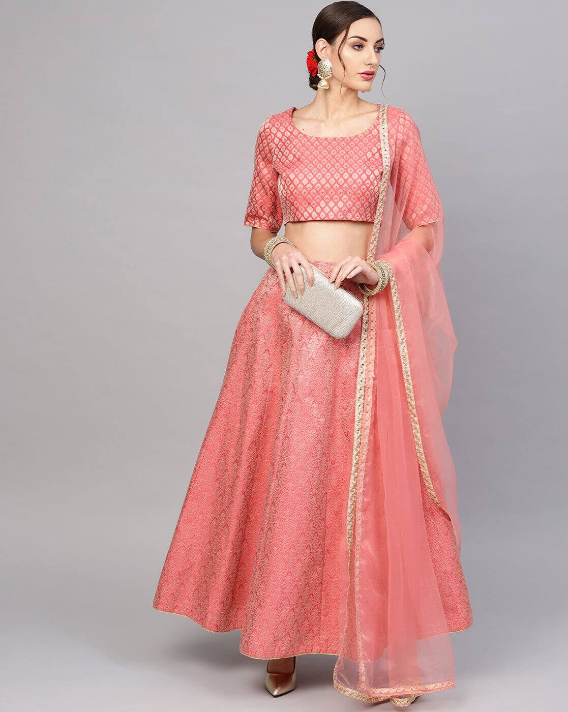 peach lehenga online