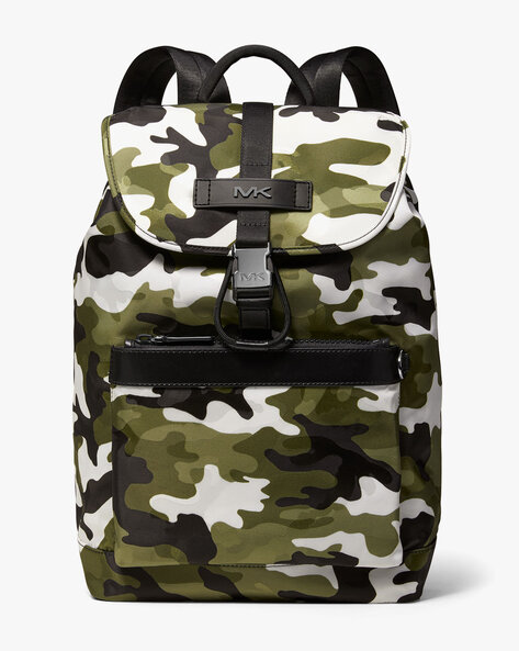 Buy Michael Kors Kent Camouflage Print Backpack Olive Green Color Men AJIO LUXE