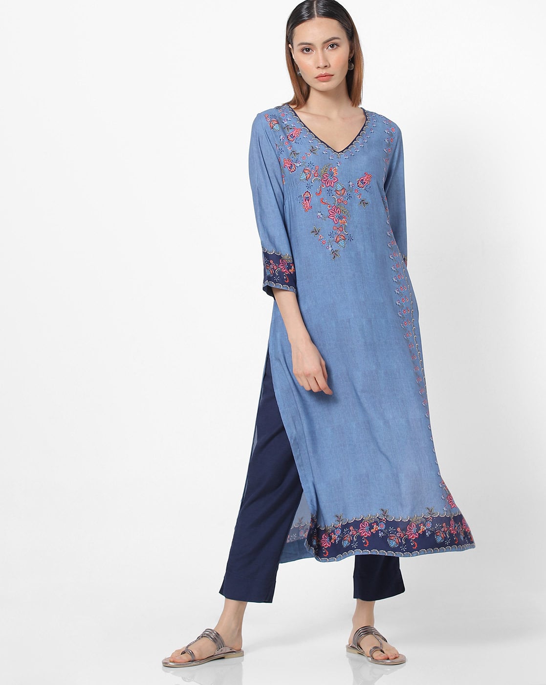 biba denim kurta