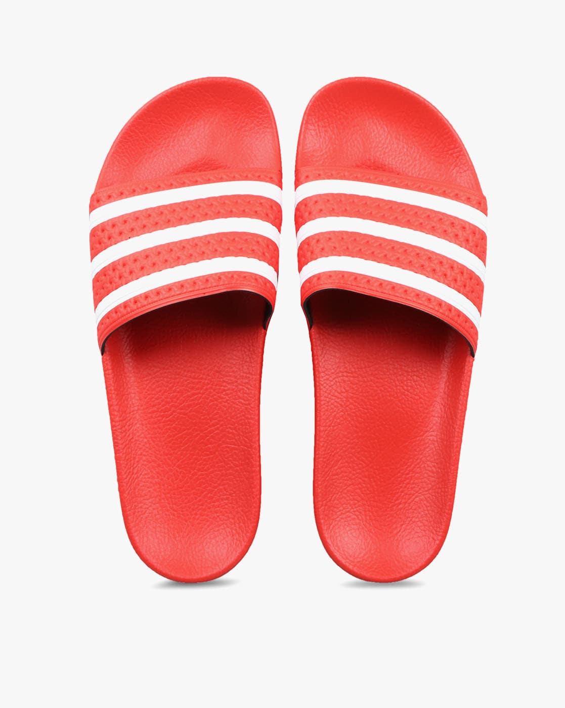 red adidas flip flops