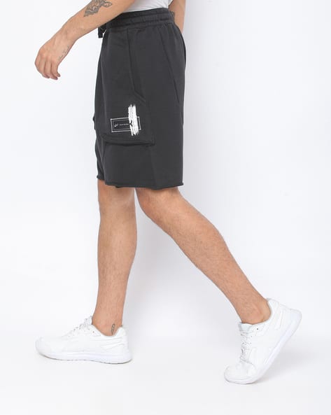 mens slim fit fleece shorts