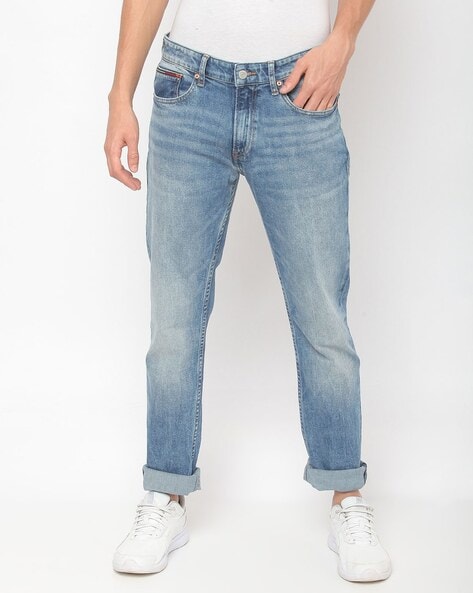 Straight Fit Denim Shirt Navy Footshop Heren Kleding Broeken & Jeans Jeans Straight Jeans 