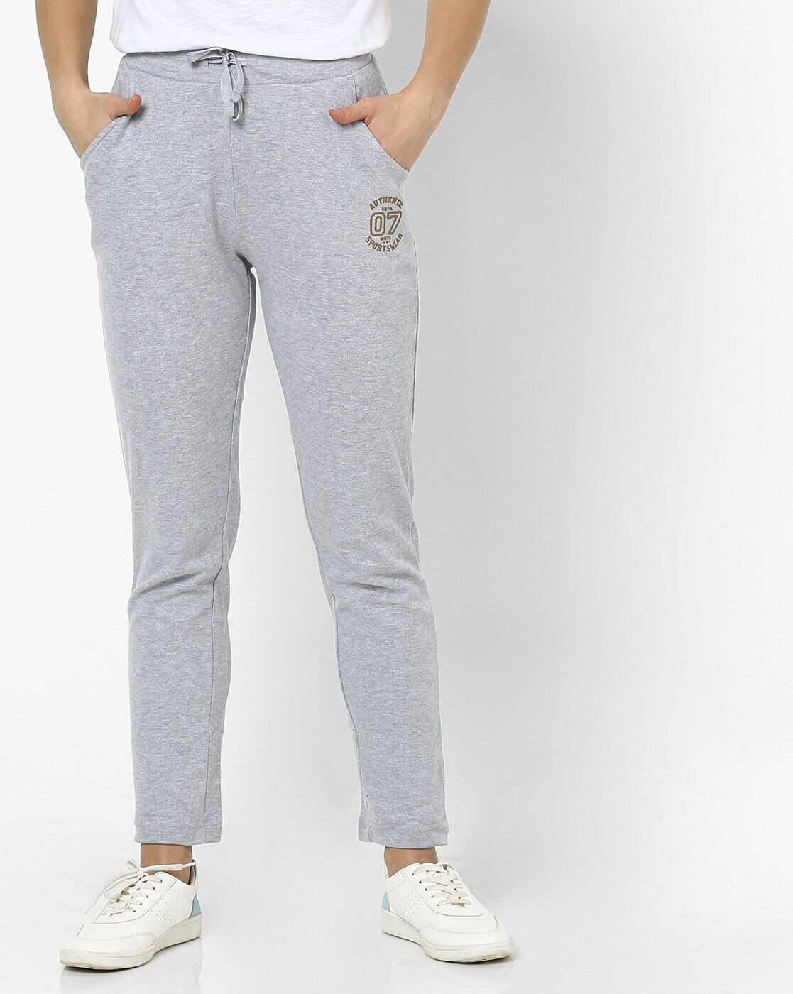 mid rise track pants