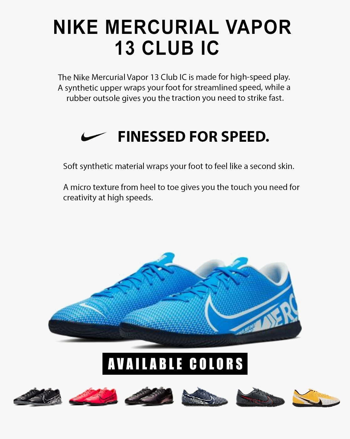 Mercurial Vapor 13 Club IC Football Shoes