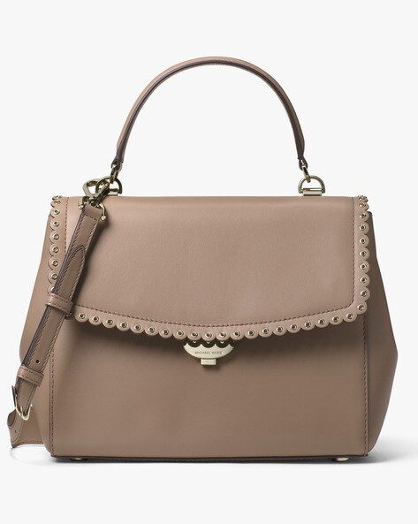 Buy Michael Kors Ava Genuine Leather Sling Bag with Detachable Strap |  Taupe Color Women | AJIO LUXE