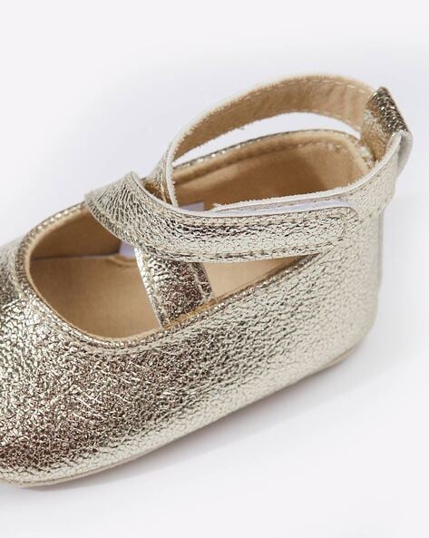 infant gold shoes