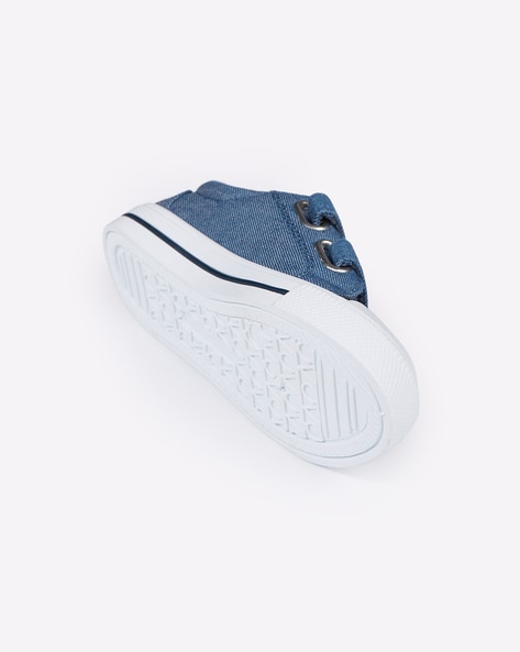 Breathable Stylish And Comfortable Denim Fabric Pvc Sole Lace Up Plain Shoes  For Kids at Best Price in Banda | Maharaja Footwear