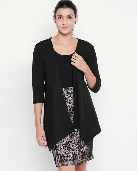 Solid Shrug with Dipped Hem - Main Image