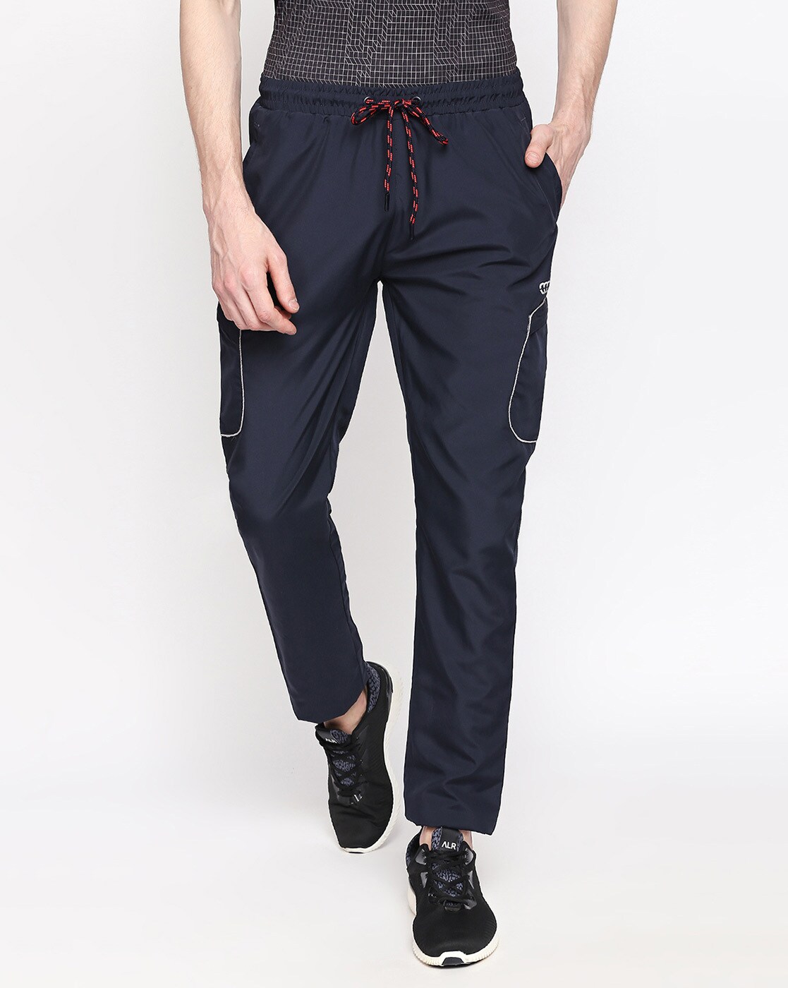 Buy Navy Blue Track Pants for Men by Ajile by Pantaloons Online