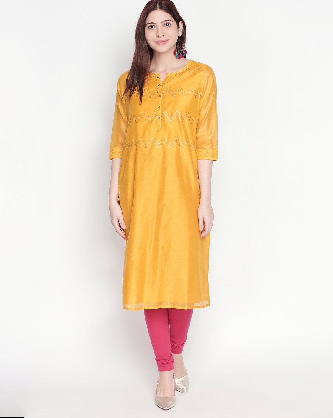 rangmanch yellow kurti