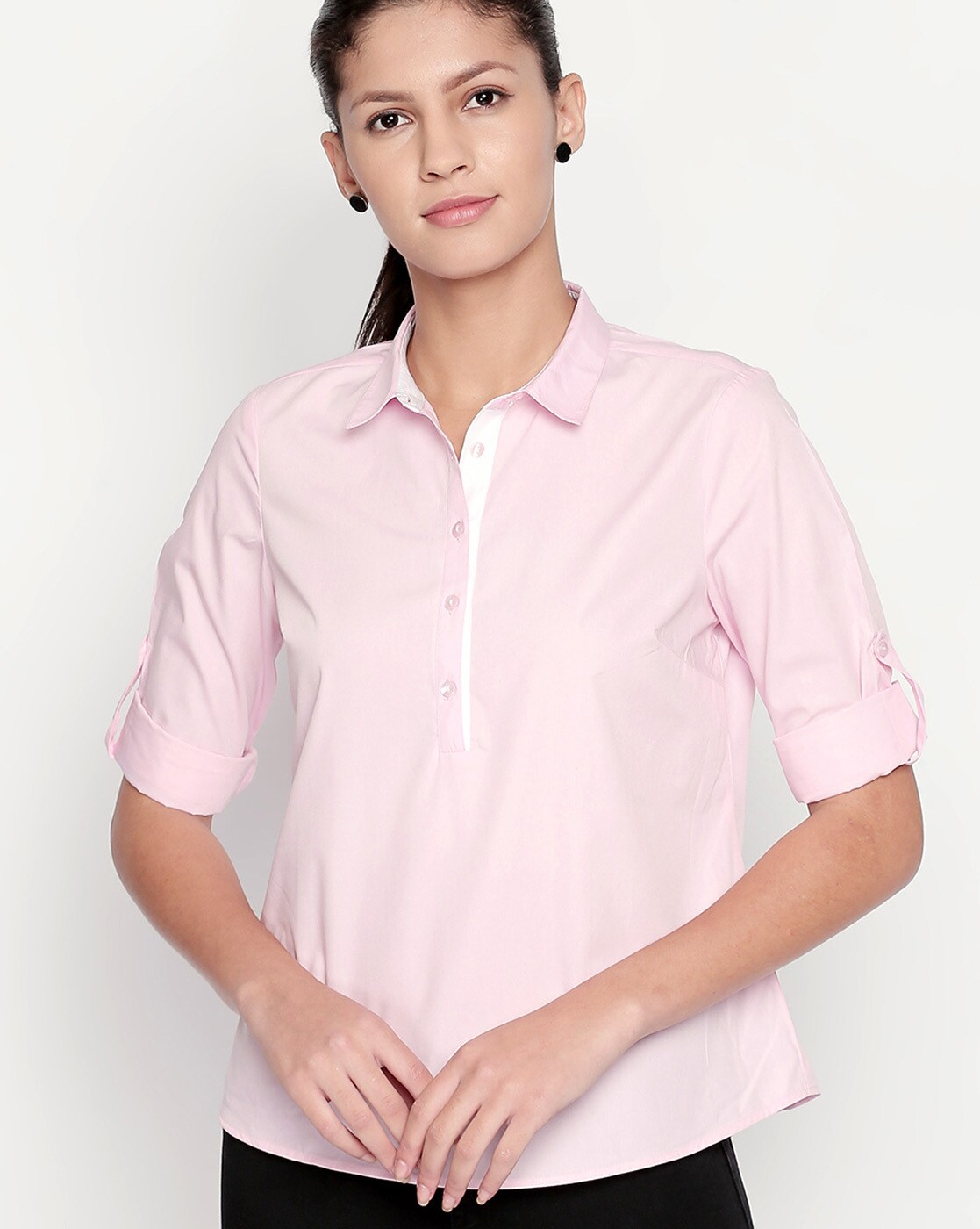 Annabelle by Pantaloons Pink Slim Fit Top