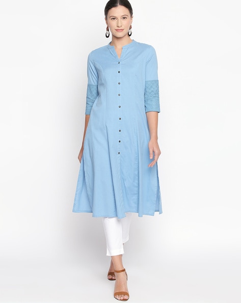 Buy Blue Kurtas for Women by Rangmanch by Pantaloons Online