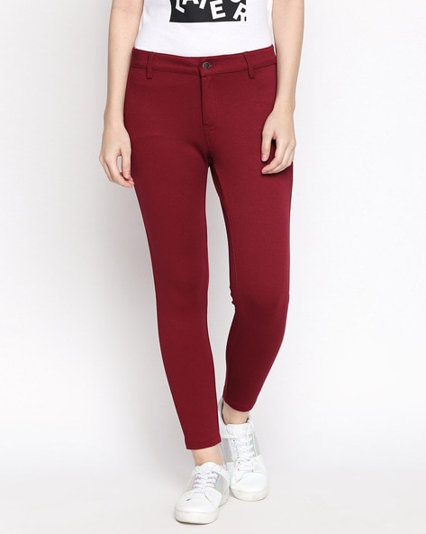 Buy Berry Red Jeans & Jeggings for Women by Honey by Pantaloons Online