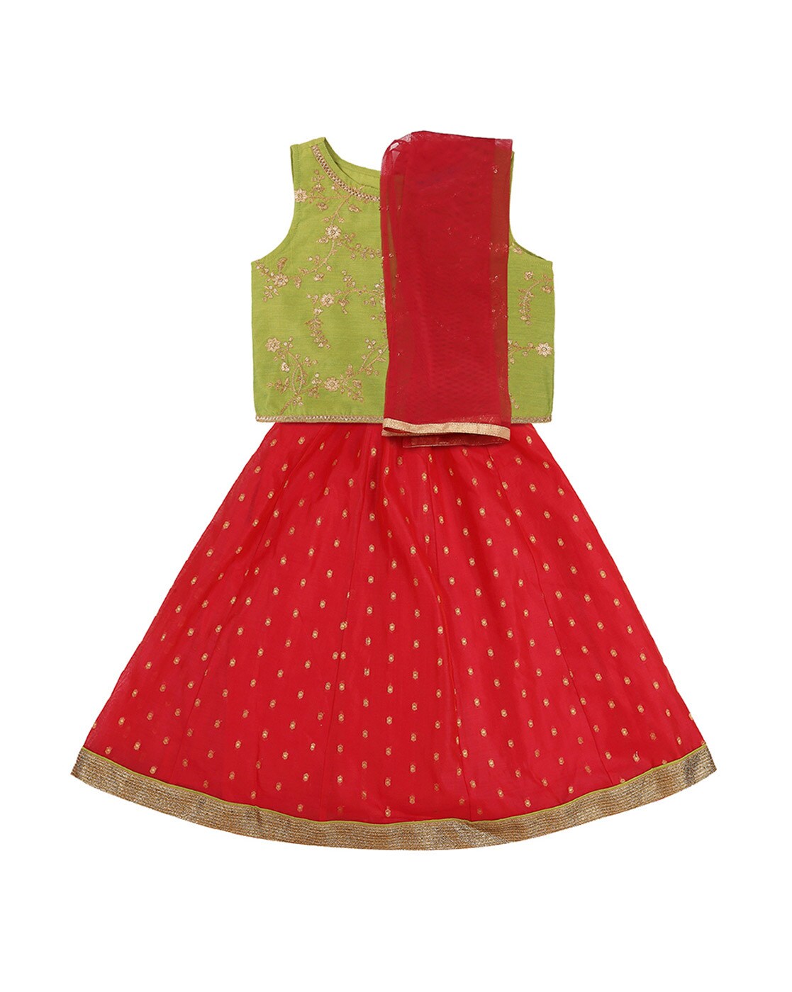 YU by Pantaloons Kids Blue Printed Lehenga Cholis