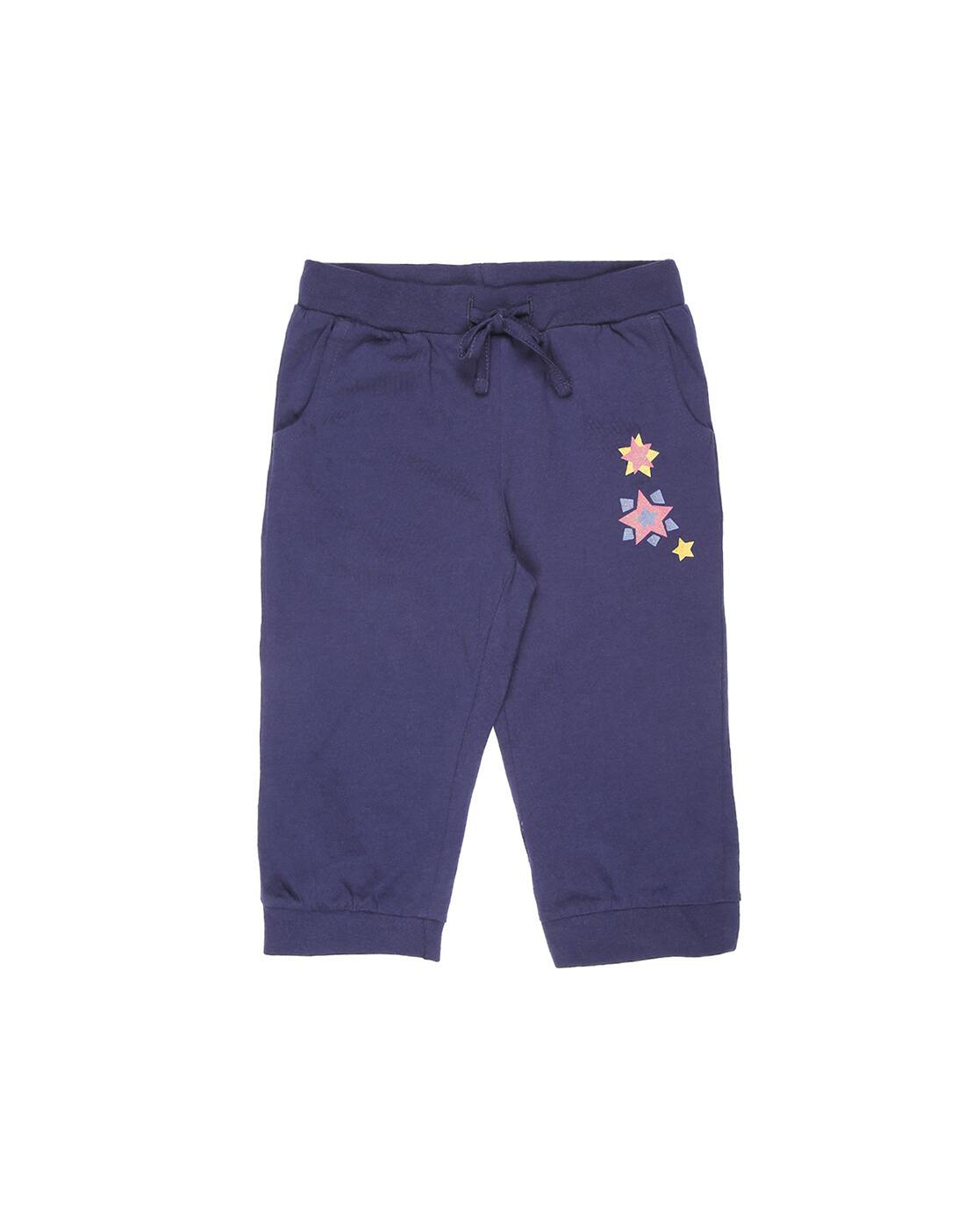 girls navy blue joggers