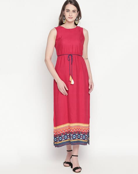 Printed A-line Dress