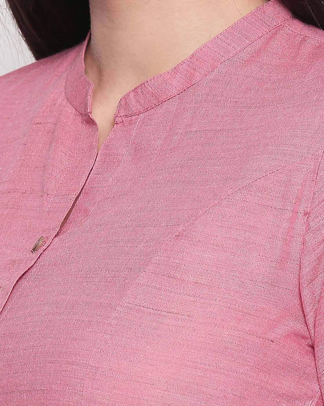 Buy Rangmanch By Pantaloons Pink Cotton Kurti on Snapdeal