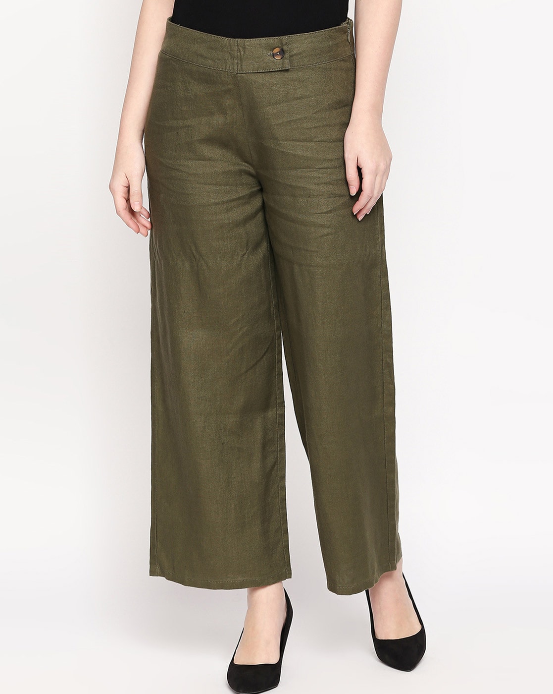 Buy Olive Green Trousers  Pants for Women by Annabelle by Pantaloons Online   Ajiocom