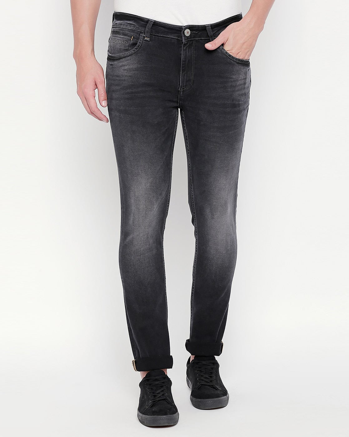 Buy Black Jeans for Men by SF Jeans by 