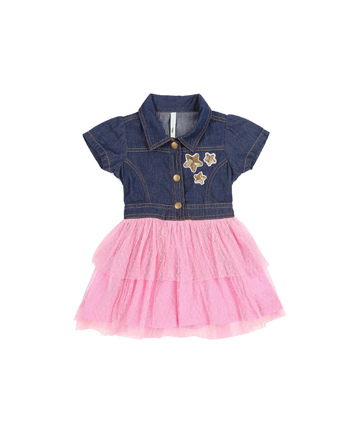 Girls Denim Dresses for Children Jean Clothes Casual Dress Blue Short –  Triple AAA Fashion Collection