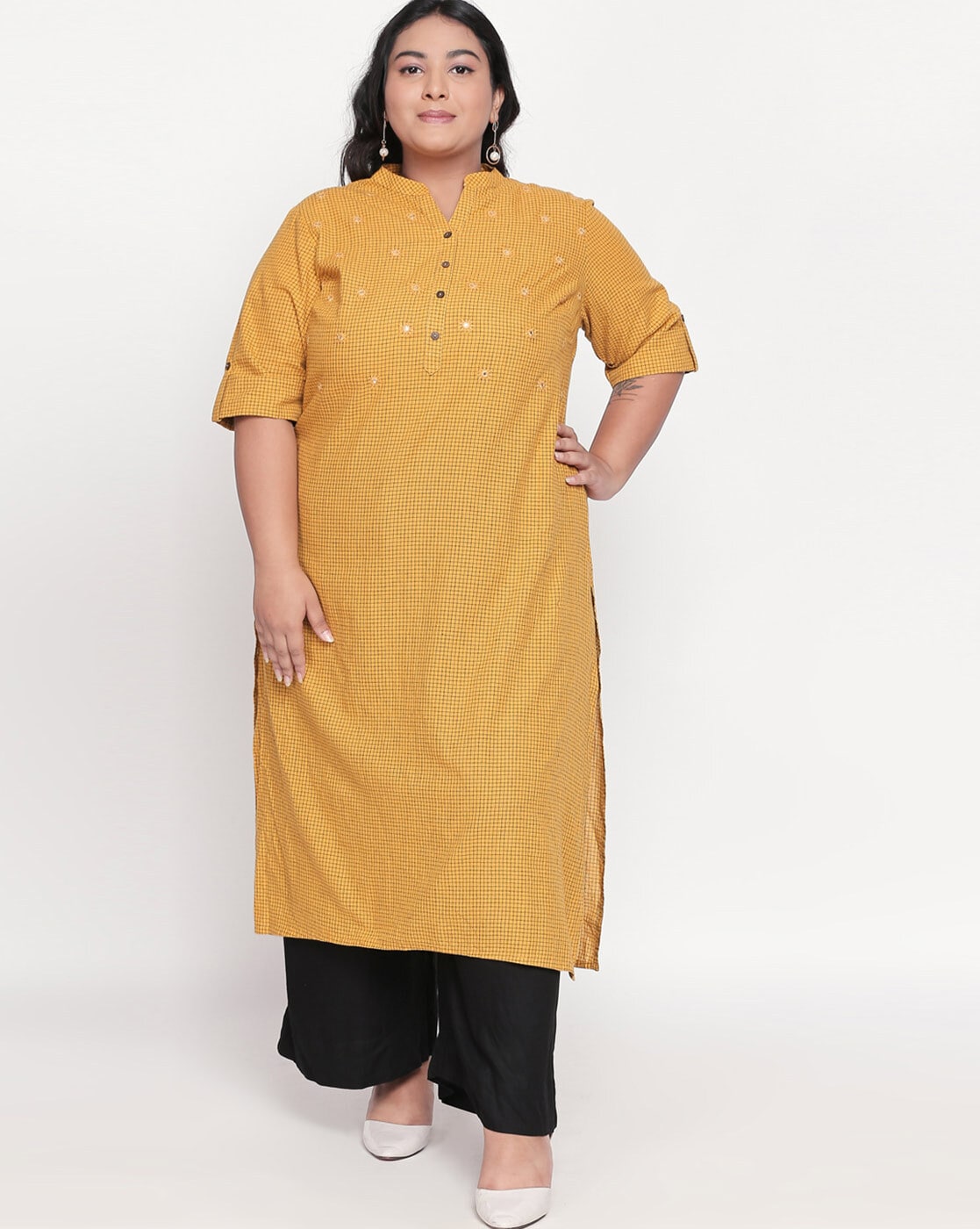 rangmanch yellow kurti