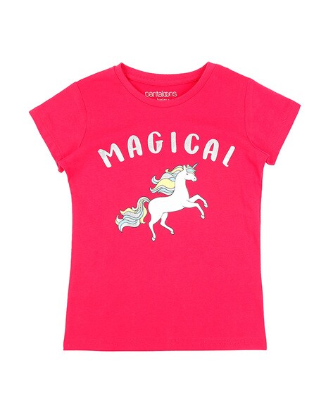 Buy Pink Tshirts for Girls by Pantaloons Junior Online