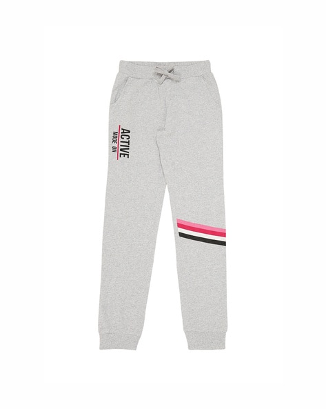 Graphic Print Straight Track Pants