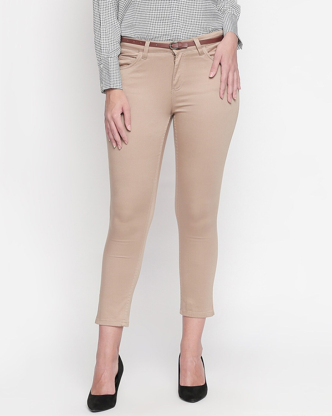 Buy Olive Trousers  Pants for Women by Annabelle by Pantaloons Online   Ajiocom