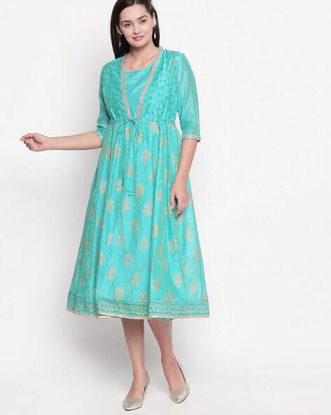 Buy Blue Dresses Gowns for Women by Rangmanch by Pantaloons - Main Image