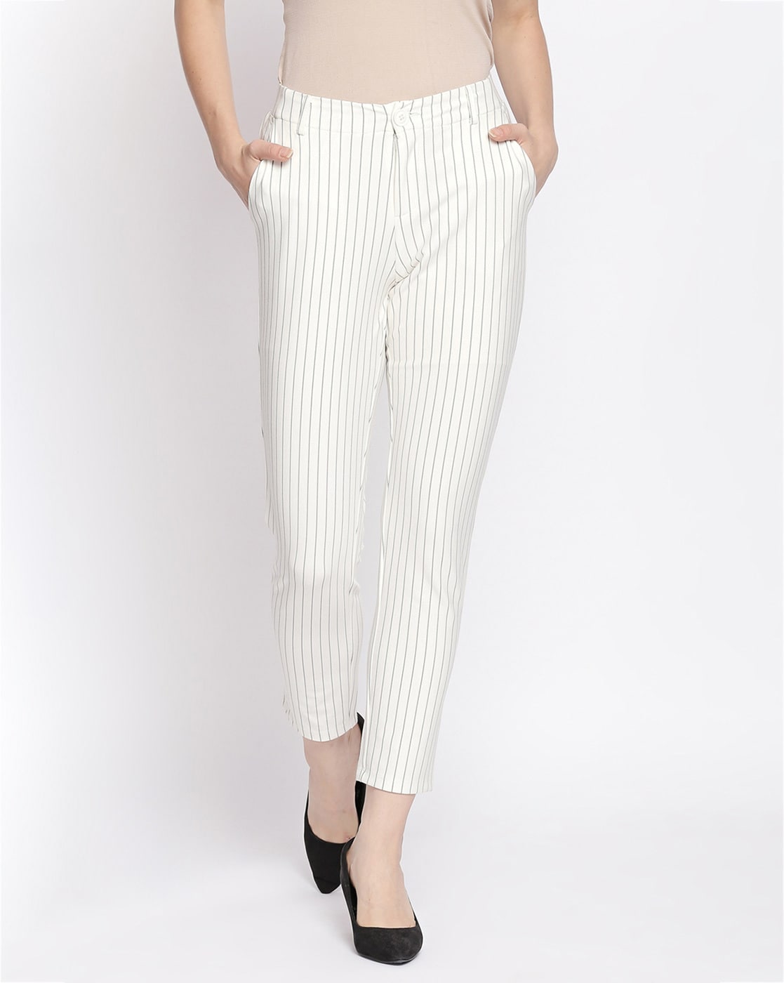 Annabelle By Pantaloons Solid Trousers - Buy Annabelle By Pantaloons Solid Trousers  online in India