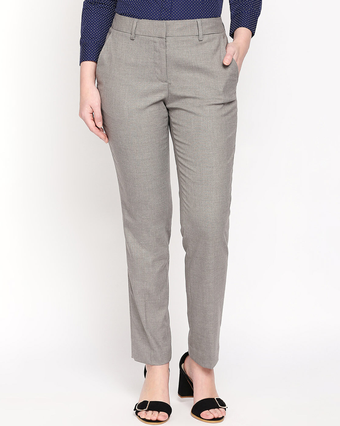 Buy Grey Trousers  Pants for Women by Annabelle by Pantaloons Online   Ajiocom