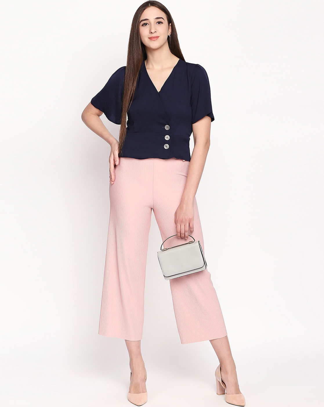 Buy Pink Trousers & Pants for Women by Honey by Pantaloons Online