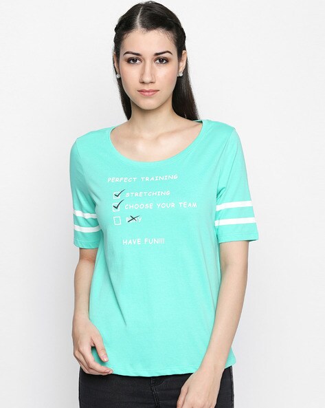 Buy Sea Green Tshirts for Women by Ajile by Pantaloons Online