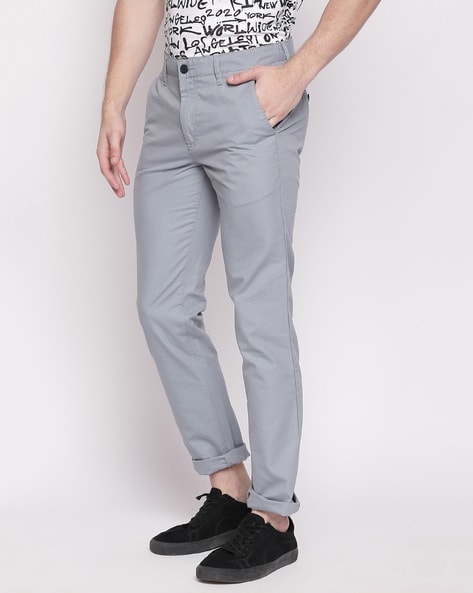 Buy LIGHT GREY Trousers & Pants for Men by Byford by Pantaloons