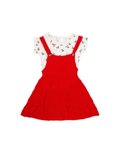 Pantaloons Junior Girls Printed White Dress - Selling Fast at Pantaloons.com