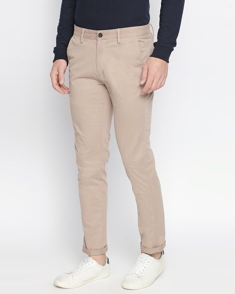 Byford Men Regular Fit Semi Formal Khaki Trousers - Selling Fast at  Pantaloons.com
