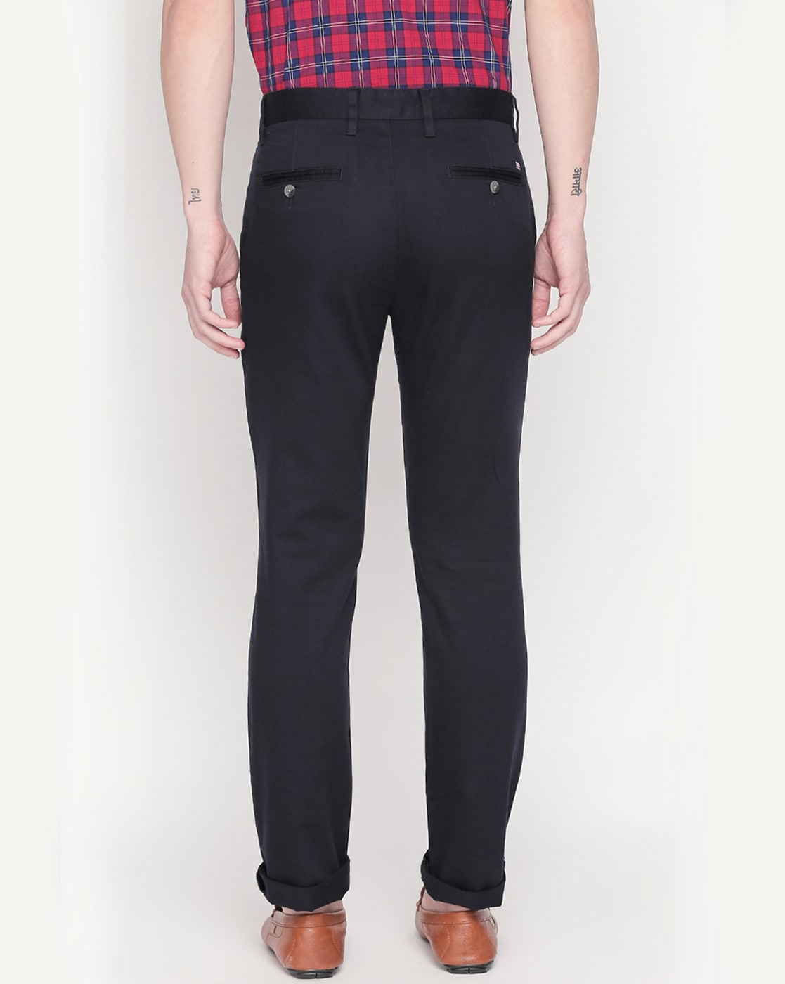 Byford Men Regular Fit Semi Formal Khaki Trousers - Selling Fast at  Pantaloons.com