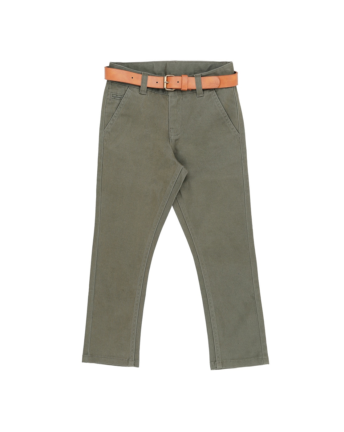 Buy Boys Regular Fit Cotton Stretch Trouser Online | Indian Terrain