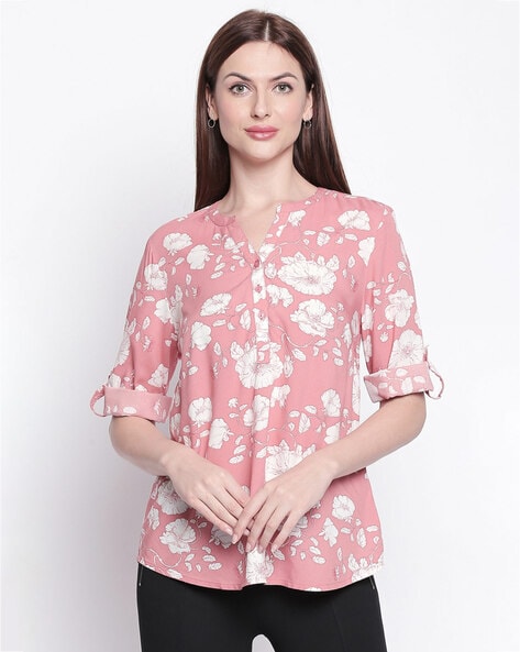 Floral Print Shirt Top
