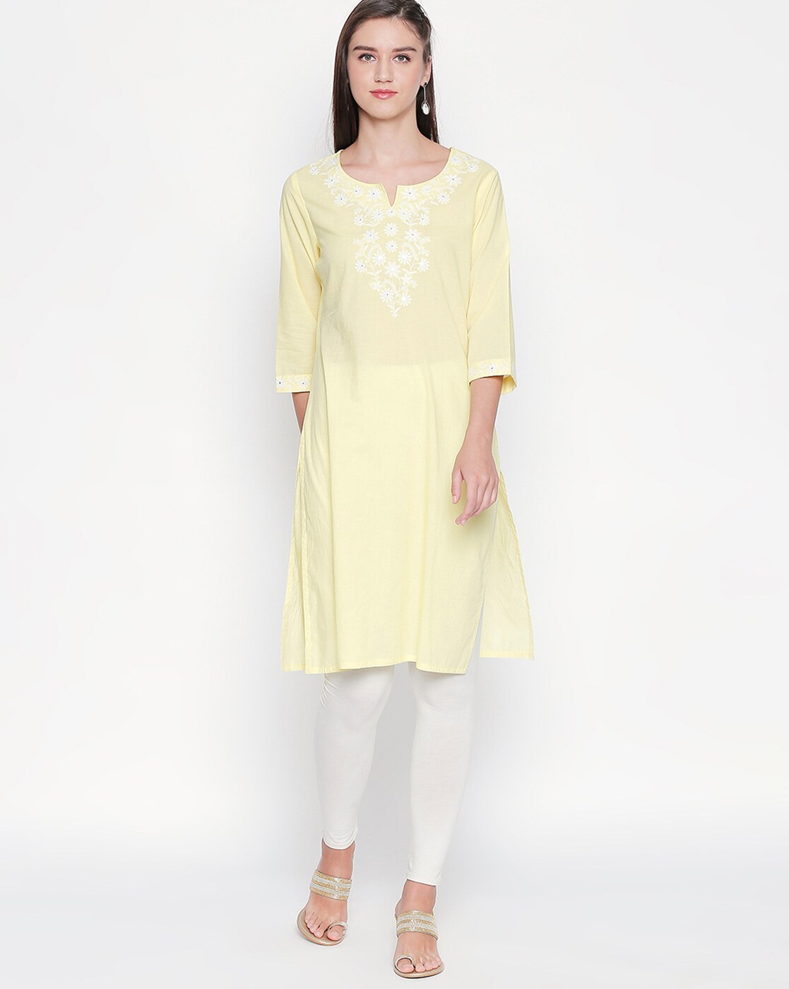 Buy Yellow Kurtas for Women by Rangmanch by Pantaloons Online