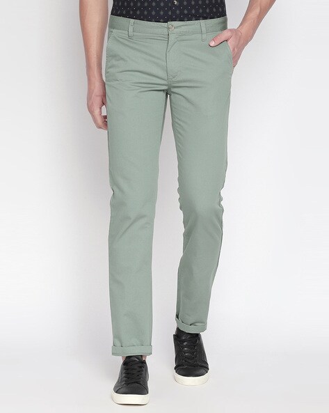 Buy GREEN Trousers Pants for Men by Byford by Pantaloons Online Ajio