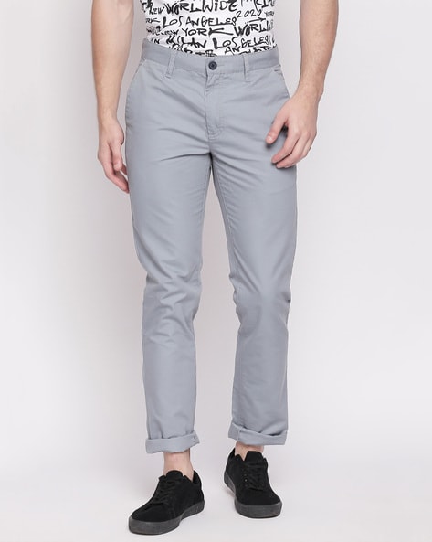 Buy LIGHT GREY Trousers & Pants for Men by Byford by Pantaloons Online